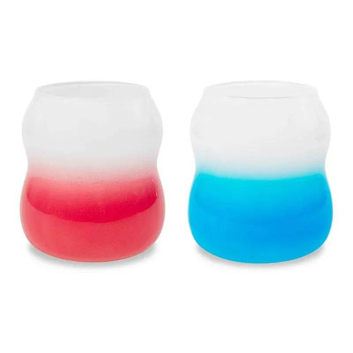 WD LIFESTYLE Set Di 2 Bicchieri Acqua 450 Ml Rosa E Azzurro Samarcanda Line - 896C