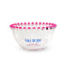 WD LIFESTYLE Set 2 Ciotole 500 Ml In Vetro Con Scritta Colorata Rosa E Blu - 923A