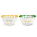 WD LIFESTYLE Set 2 Ciotole 500 Ml In Vetro Con Scritta Giallo E Verde - 923B