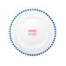 WD LIFESTYLE Set 2 Piattini D 19,5 Cm In Vetro Decorazione Rosa Blu - 924A