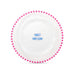 WD LIFESTYLE Set 2 Piattini D 19,5 Cm In Vetro Decorazione Rosa Blu - 924A