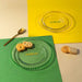 WD LIFESTYLE Set 2 Piattini D 19,5 Cm In Vetro Decorazione Giallo Verde - 924B
