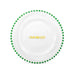 WD LIFESTYLE Set 2 Piattini D 19,5 Cm In Vetro Decorazione Giallo Verde - 924B