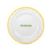 WD LIFESTYLE Set 2 Piattini D 19,5 Cm In Vetro Decorazione Giallo Verde - 924B