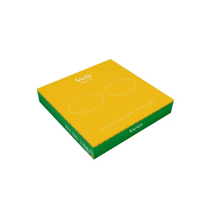 WD LIFESTYLE Set 2 Piattini D 19,5 Cm In Vetro Decorazione Giallo Verde - 924B