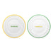 WD LIFESTYLE Set 2 Piattini D 19,5 Cm In Vetro Decorazione Giallo Verde - 924B