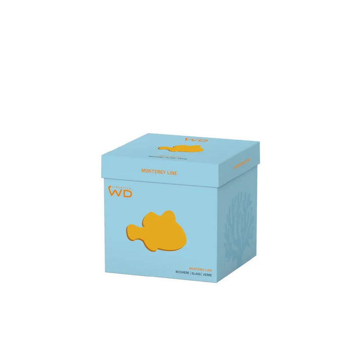 WD LIFESTYLE Bicchiere In Vetro Borosilicato 250 Ml Decoro Pesce Con Amo Monterey Line - 927AMO