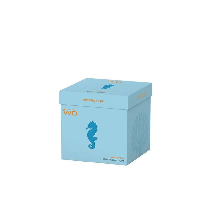 WD LIFESTYLE Bicchiere Vetro Borosilicato 250 Ml Decoro Cavalluccio Marino Monterey Line - 927CAV