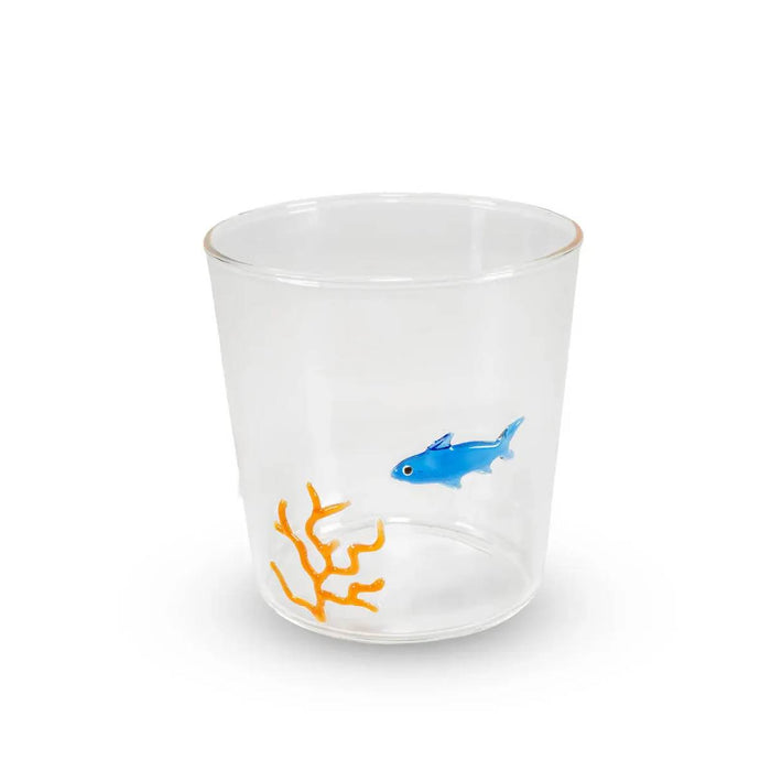 WD LIFESTYLE Bicchiere Vetro Borosilicato 250 Ml Decoro Squalo Monterey Line - 927SQU