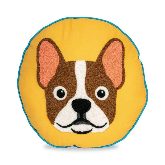 WD LIFESTYLE Cuscino Imbottito Ø 40 Cm Decoro Bulldog Francese
