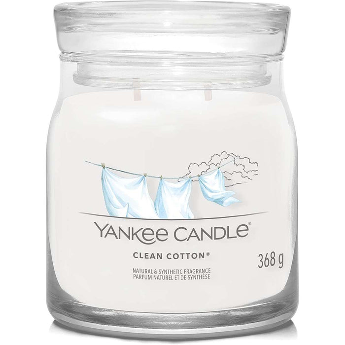 YANKEE CANDLE Candela In Giara Media Cotone Pulito - 1630645E