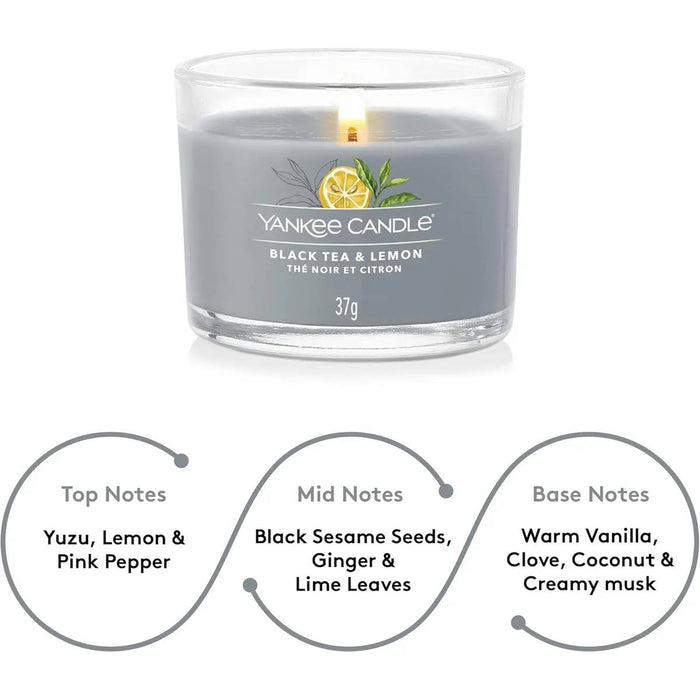 YANKEE CANDLE Candela Votiva Black Tea E Lemon - 1686343E