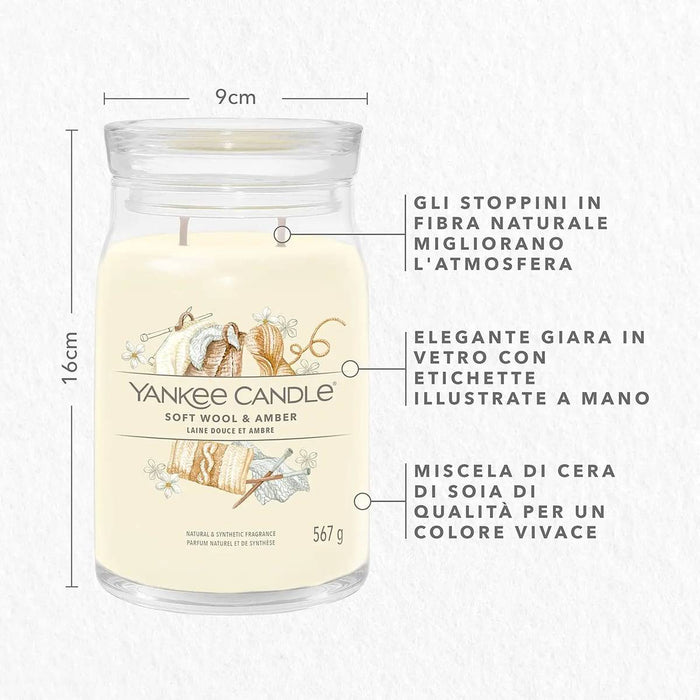YANKEE CANDLE Giara Grande Soft Wool Amber - 1721061E