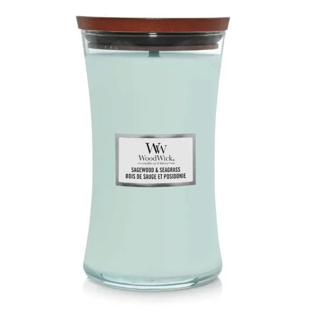 YANKEE CANDLE Woodwick Giara Grande Sagewood E Seagrass