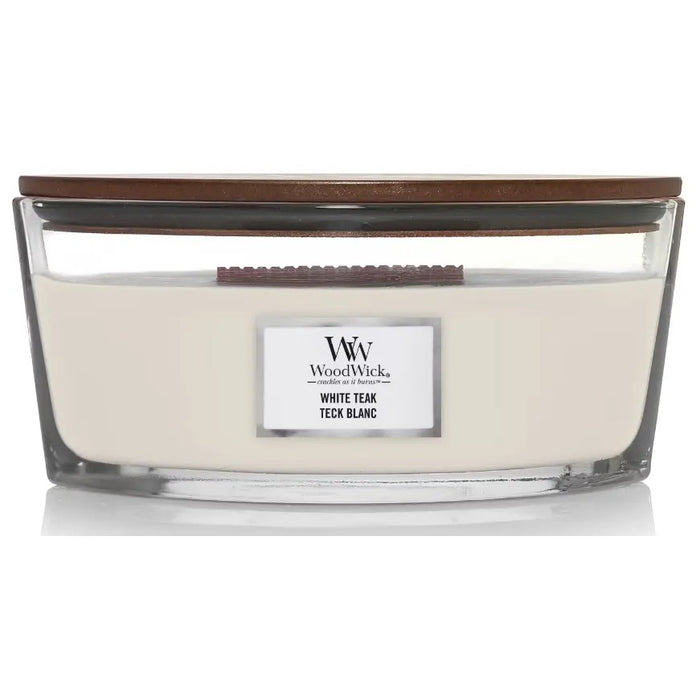 YANKEE CANDLE Woodwick Ellipse White Teak