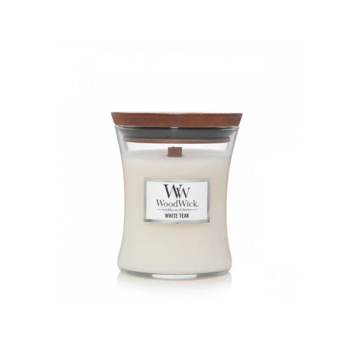 YANKEE CANDLE Woodwick Giara Media White Teak