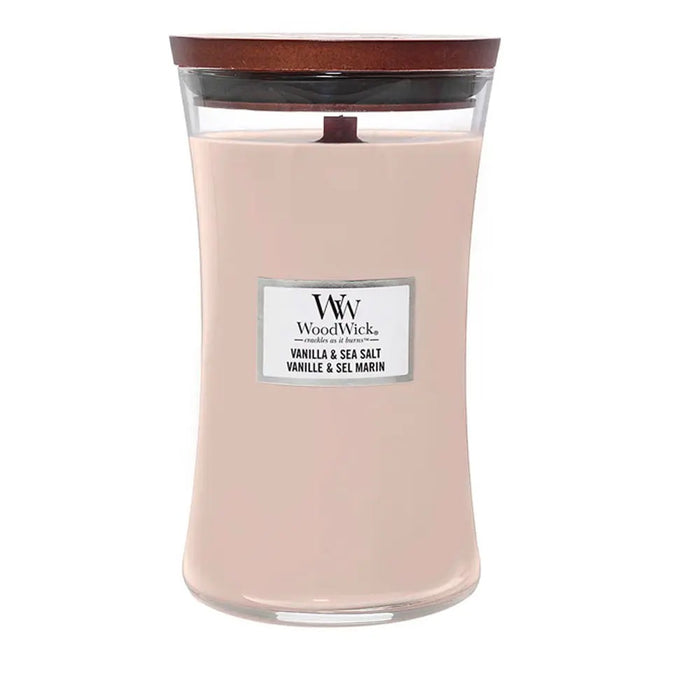 YANKEE CANDLE Woodwick Giara Grande Vanilla E Sea Salt