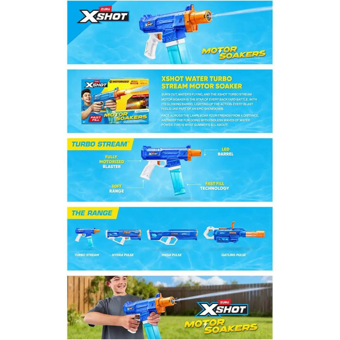 ZURU Xshot Water Fast Fill Turbo Stream Motor Soaker - 118196