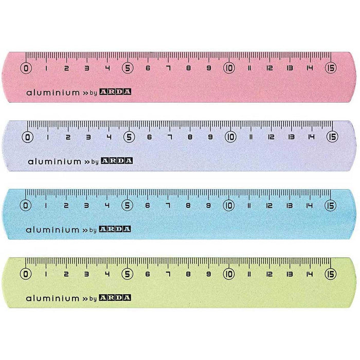 ARDA Righello Cm.15 Alluminio Colorato - 17815COLBAR