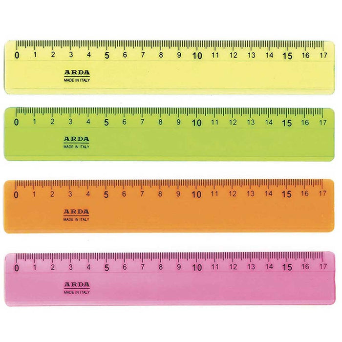ARDA Righello Cm.17 Largo Plastica Fluorescente - 28917BAR