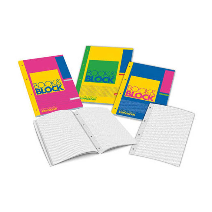 BLASETTI Book&Block Rinforzato Quadretti 5 Millimetri Senza Margine - 5720