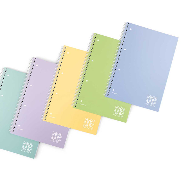 BLASETTI Quaderno A5 Spiralato One Color Pastello Rigo 1R - 7040