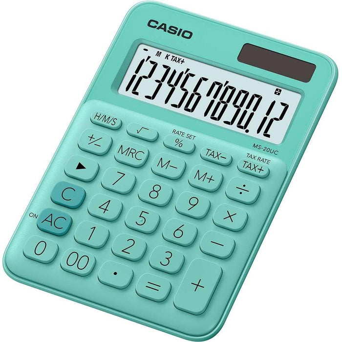 CASIO Calcolatrice Da Tavolo Colore Verde Pastello - MS20UCGN