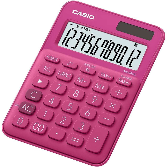 CASIO Calcolatrice Da Tavolo Colore Rosso - MS20UCRD