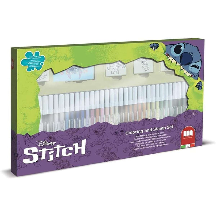 MULTI PRINT Set 36 Pennarelli E Timbri Personaggio Stitch - 57134