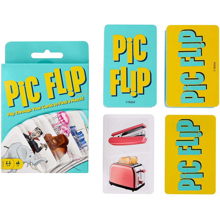 MATTEL - Mattel Games Pic Flip Gioco Di Carte, Regalo Per Bambini 7+ Anni - GKD70