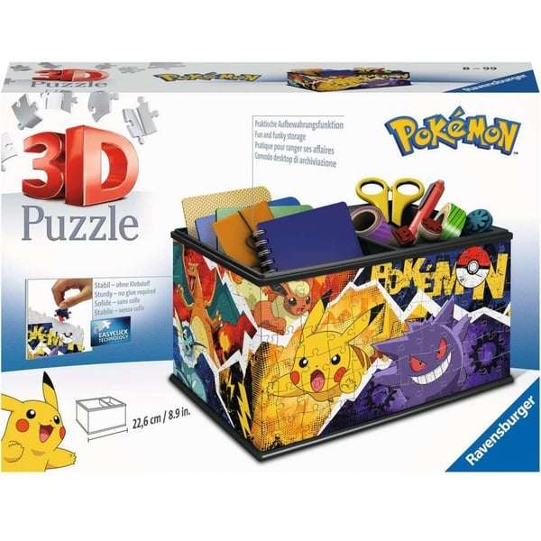RAVENSBURGER 3D Storage Box - Scatola Portaoggeti Portapenna Pokémon - 11546