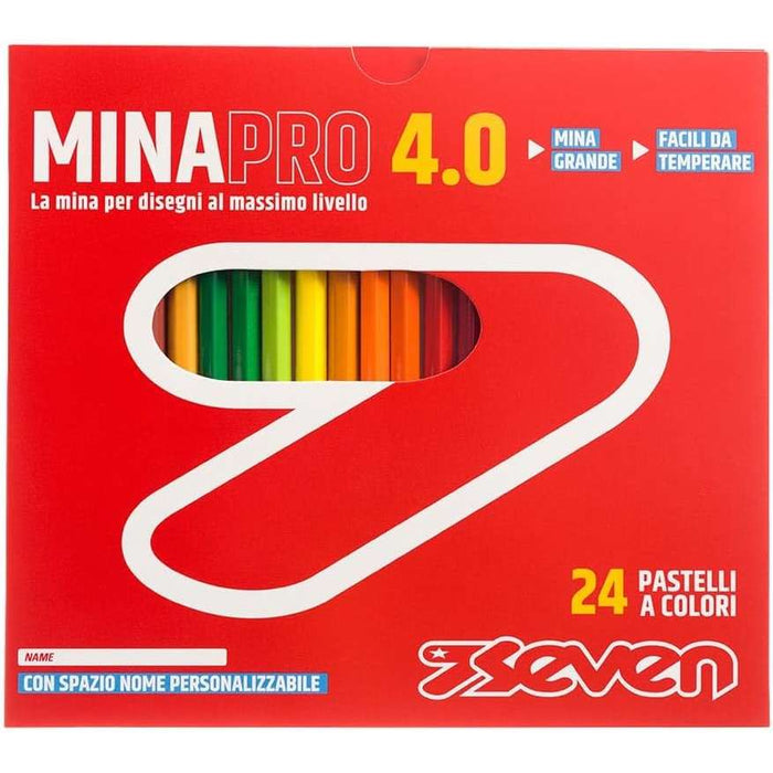 SEVEN Pastelli Mina 4.0 - Confezione 24 Colori - 900102365-000